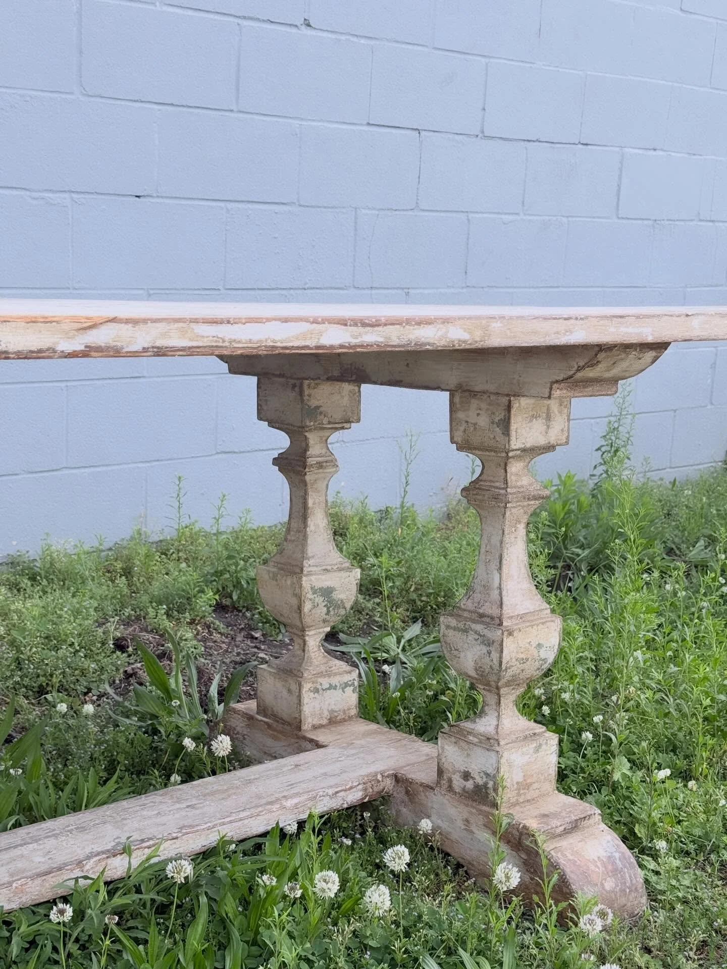 Pass along to someone doing a large dining room. This 19th Century large scale Monastery Table for sure has many stories to tell. DM for more details 

Measures 157W x 35D x 30H 

#frenchantiques #largescaleantiques #monasterytable #nashvilleantiques