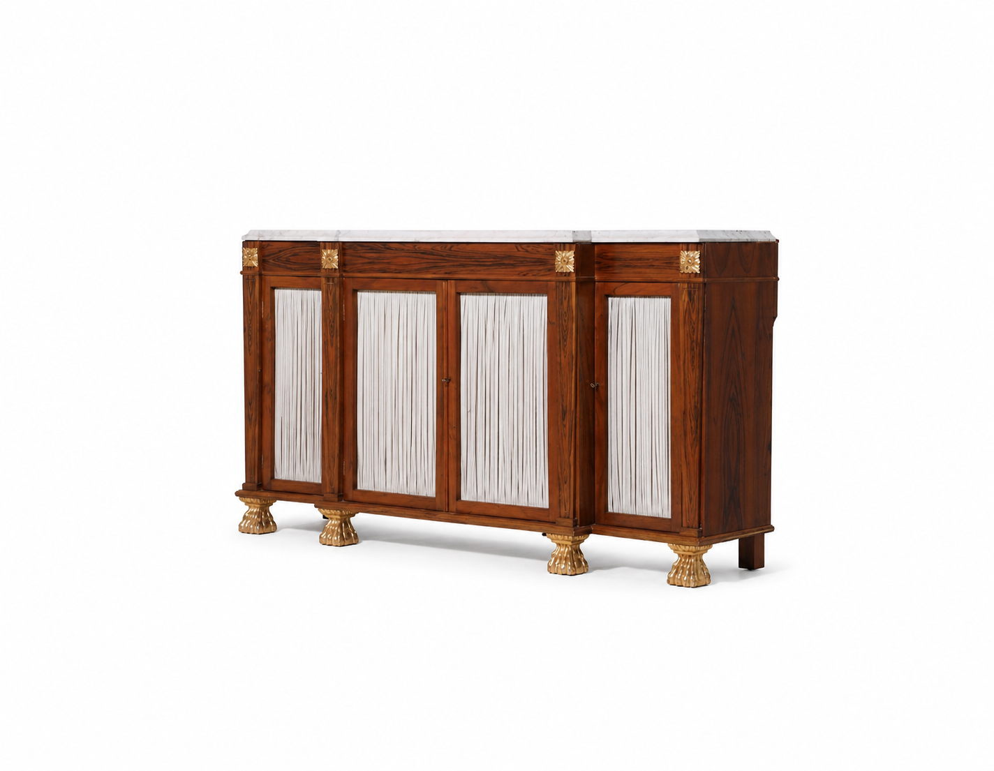 Regency-Style Rosewood & Parcel-Gilt Side Cabinet, 20th Century.png