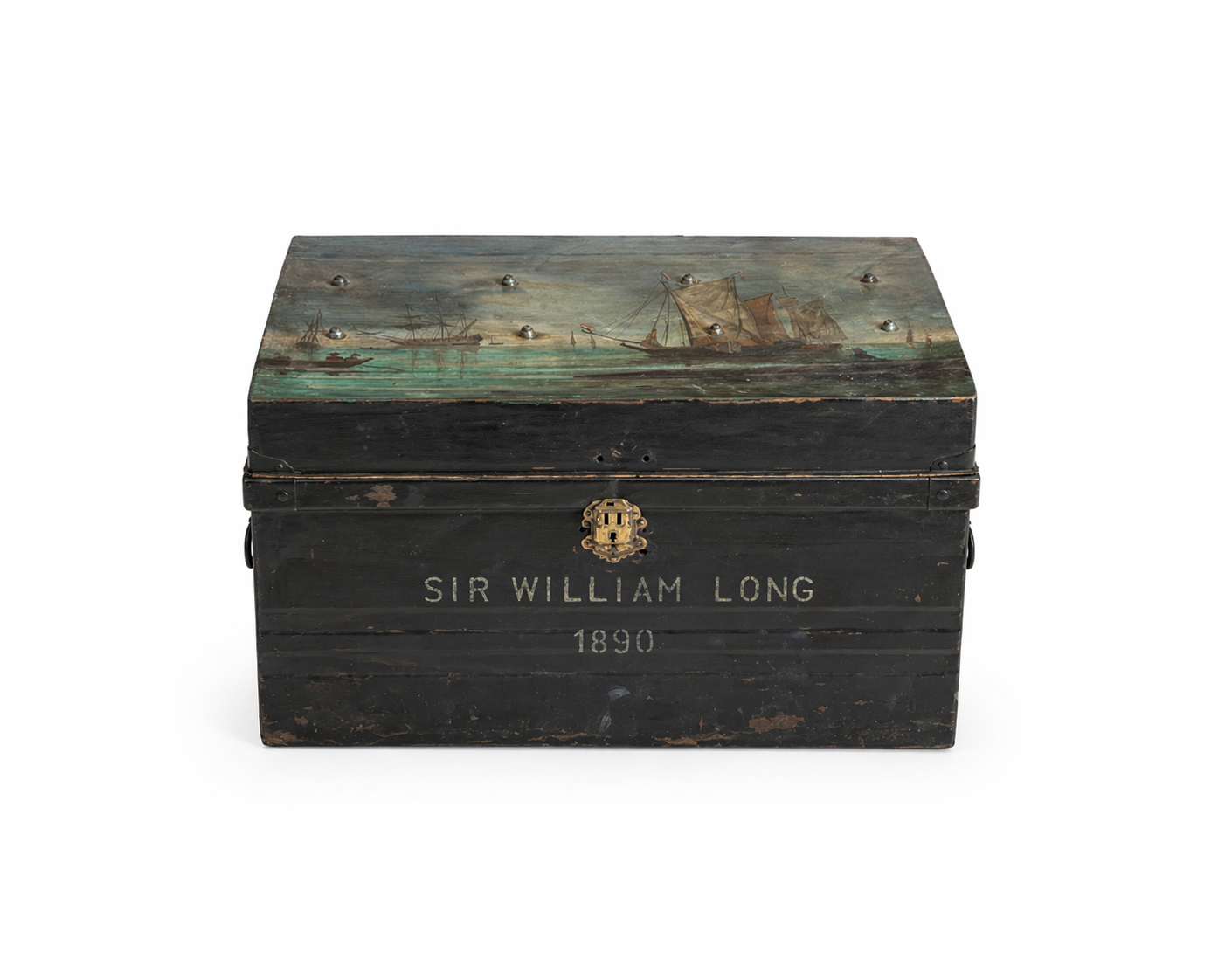 19th Century French Tin Trunk