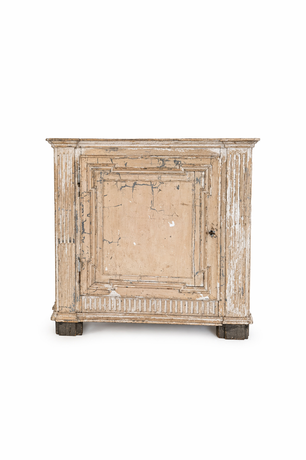 18th Century French Painted Corner Cupboard