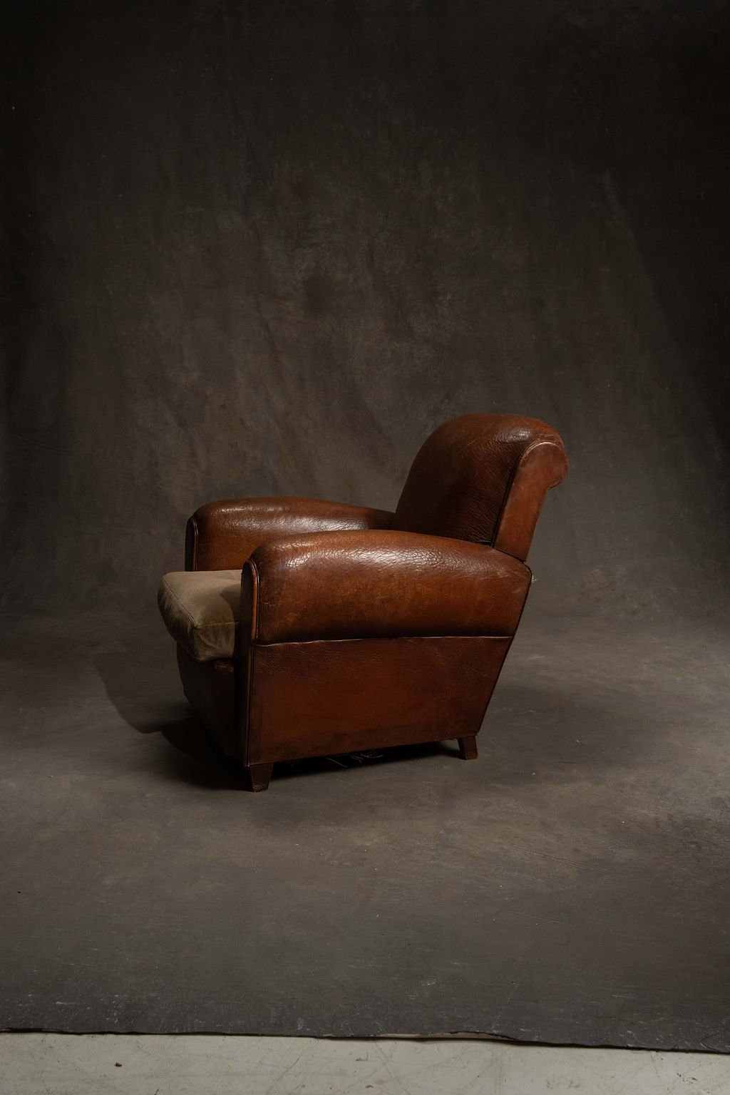 Pair French Leather Club Chair C.3.jpg