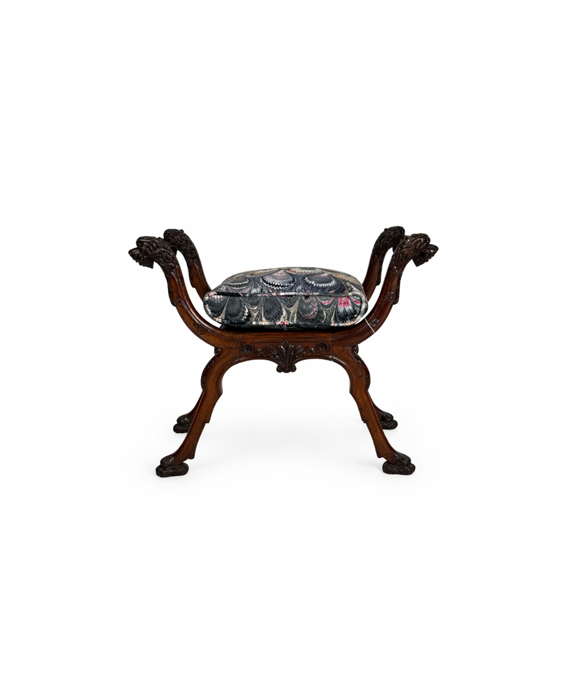Renaissance style Italian Rosewood Stool