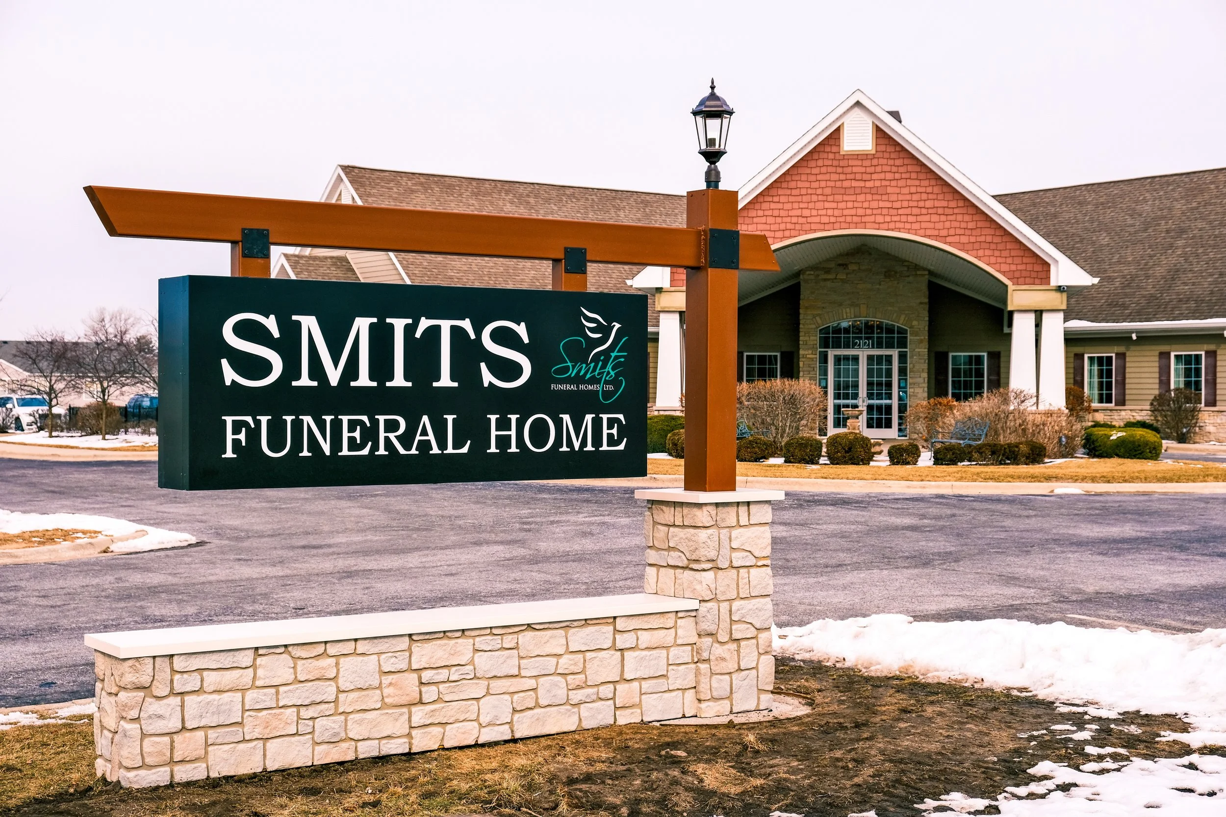 Monument Sign for Smits Funeral Home