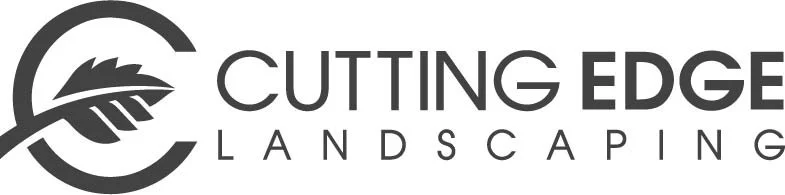 Logo for Cutting Edge Landscaping featuring a stylized leaf and circular design.