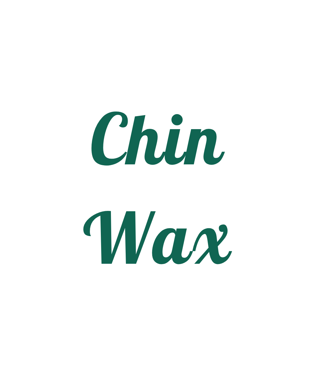 The image displays the word "Chin" in bold, stylized green text on a white background.