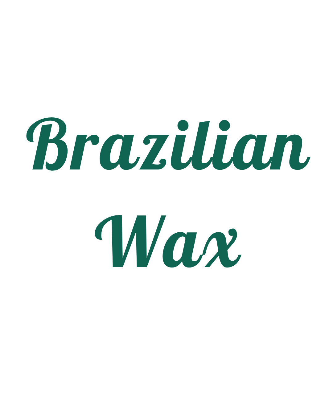 Text saying "Brazilian" in green cursive font on a white background.