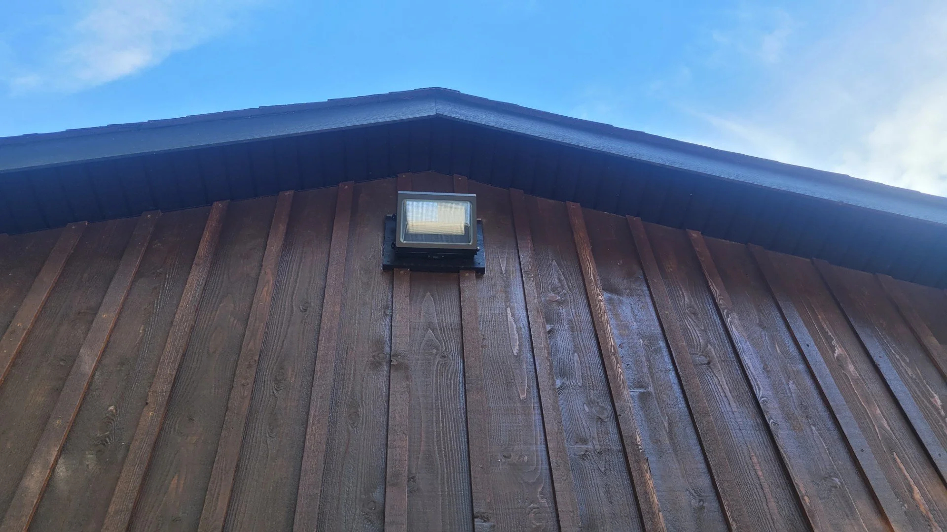 Installed new Siding and fascia board & New Light