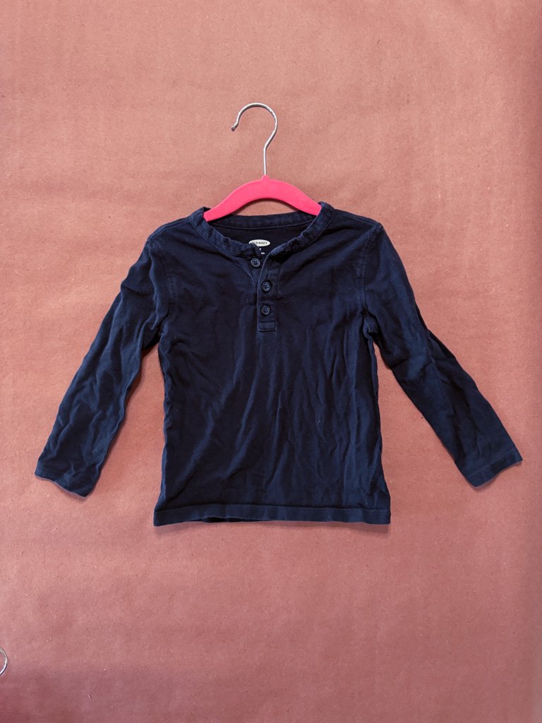 Navy Henley Tee 3T