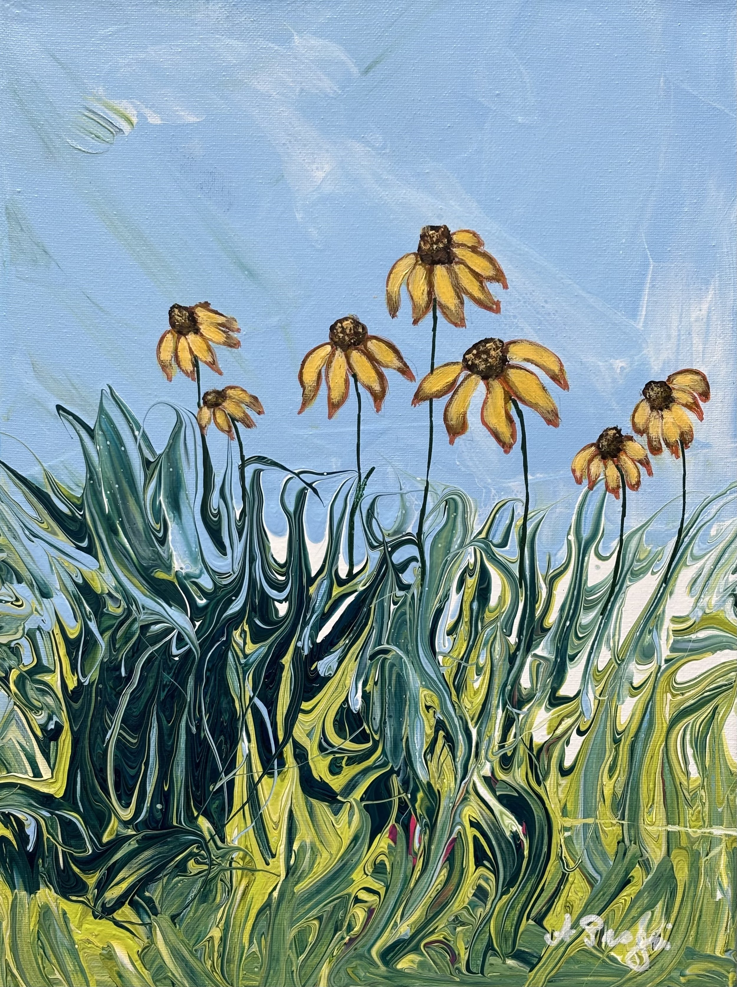 Black-eyed Susans 
30x24x1.5in 
Acrylic on canvas 
$2,500