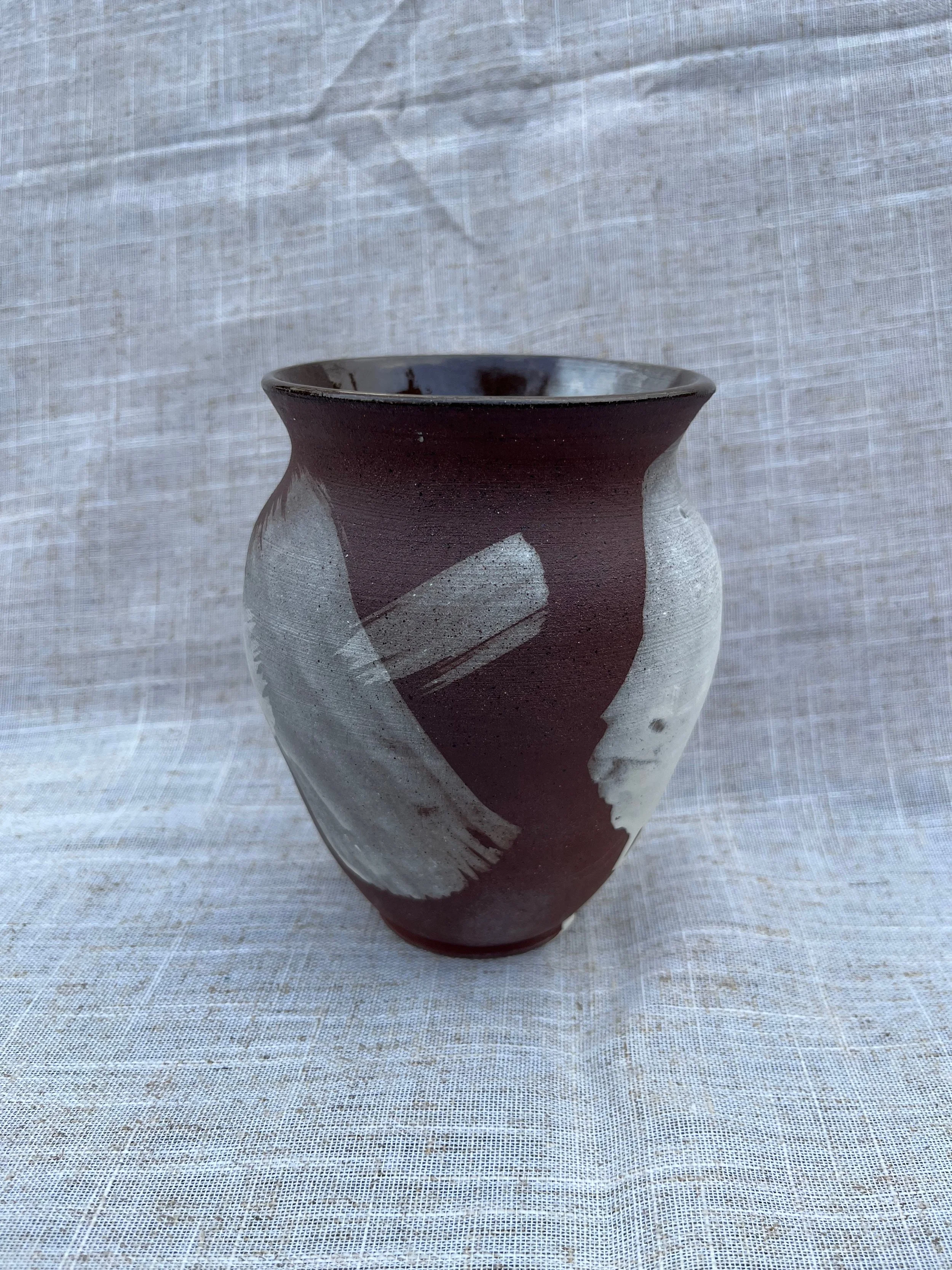Terracotta Brushstroke Vase
