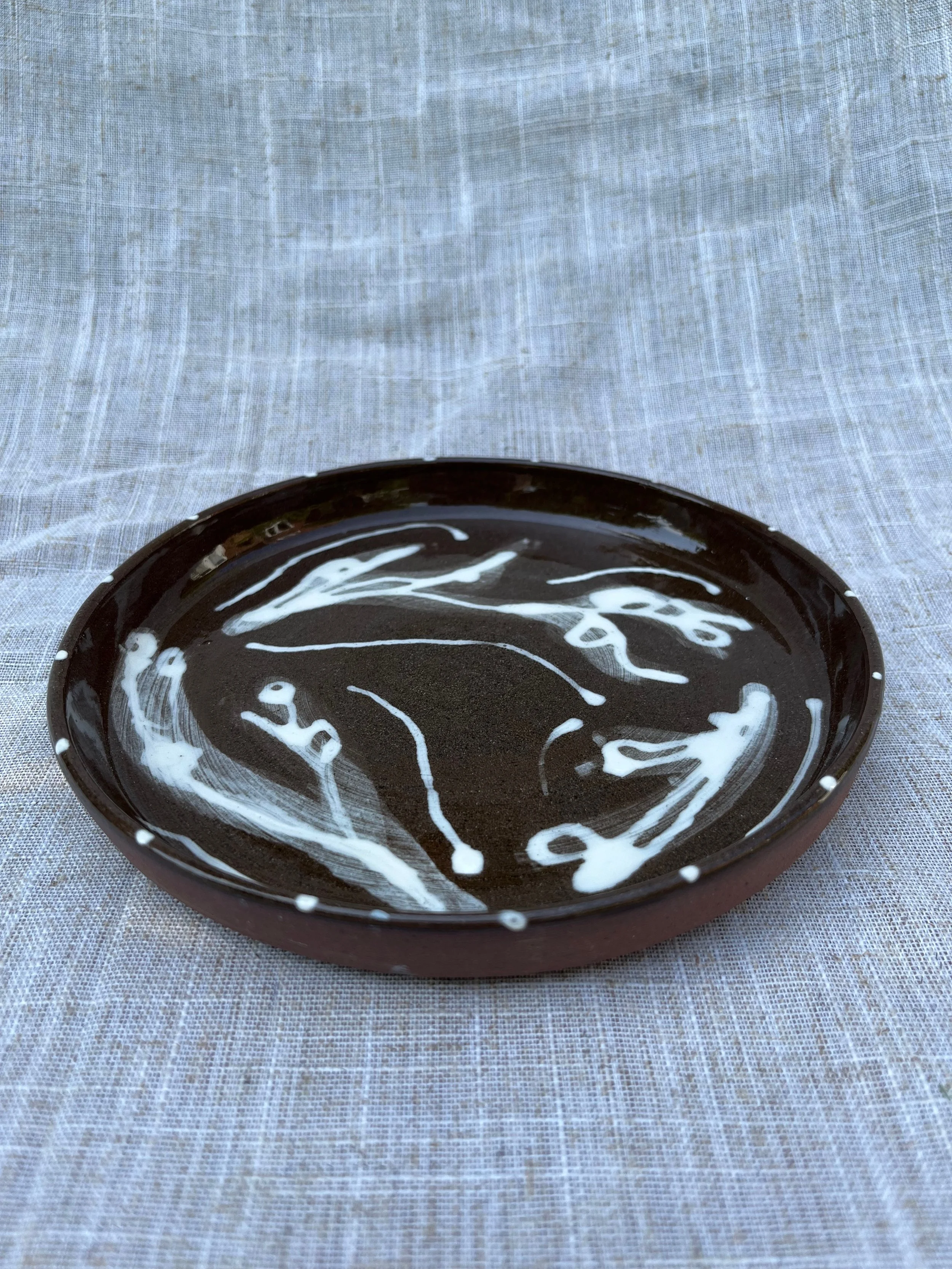 Terracotta Seaweed Plate