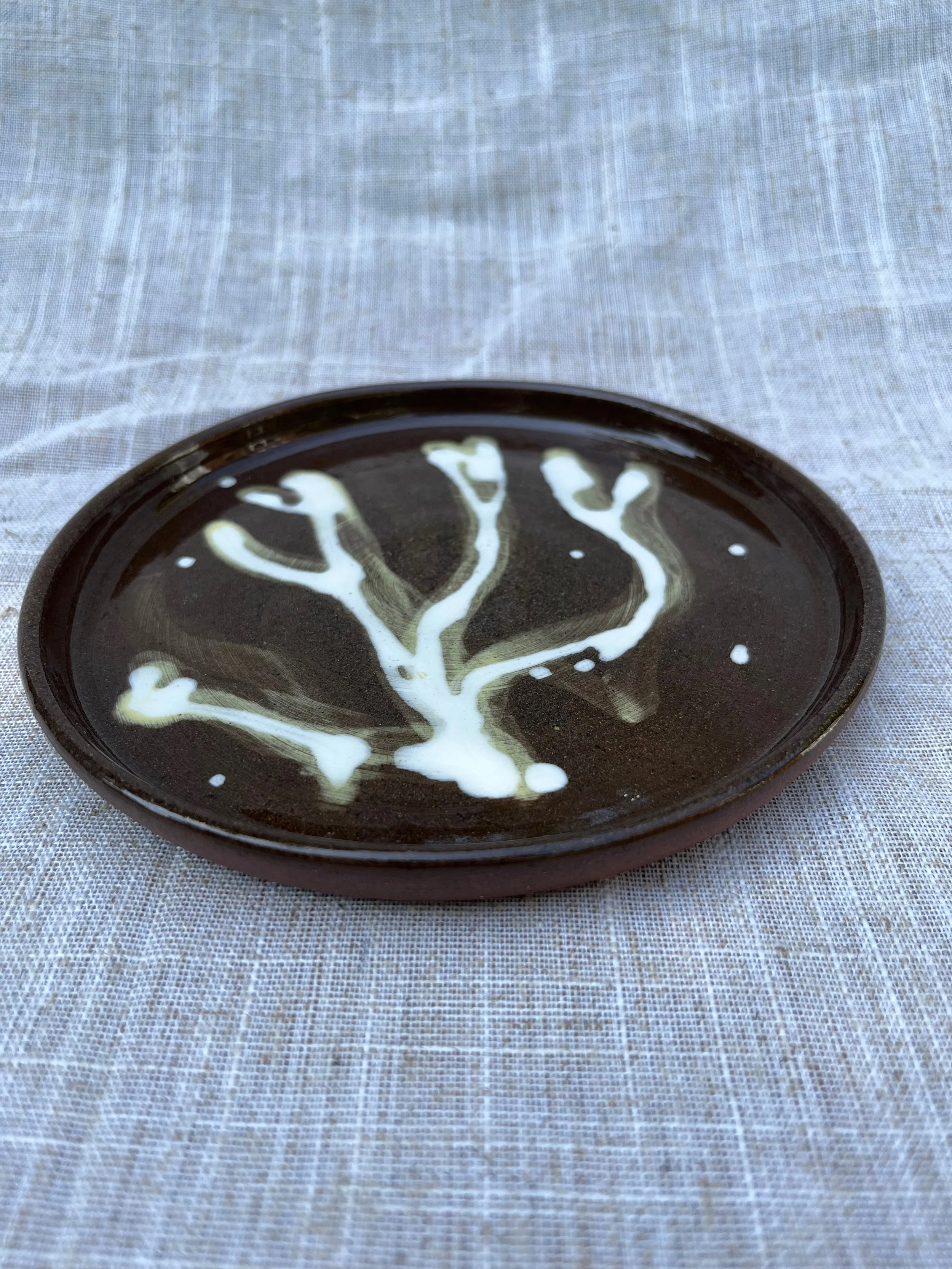 Terracotta Seaweed Plate