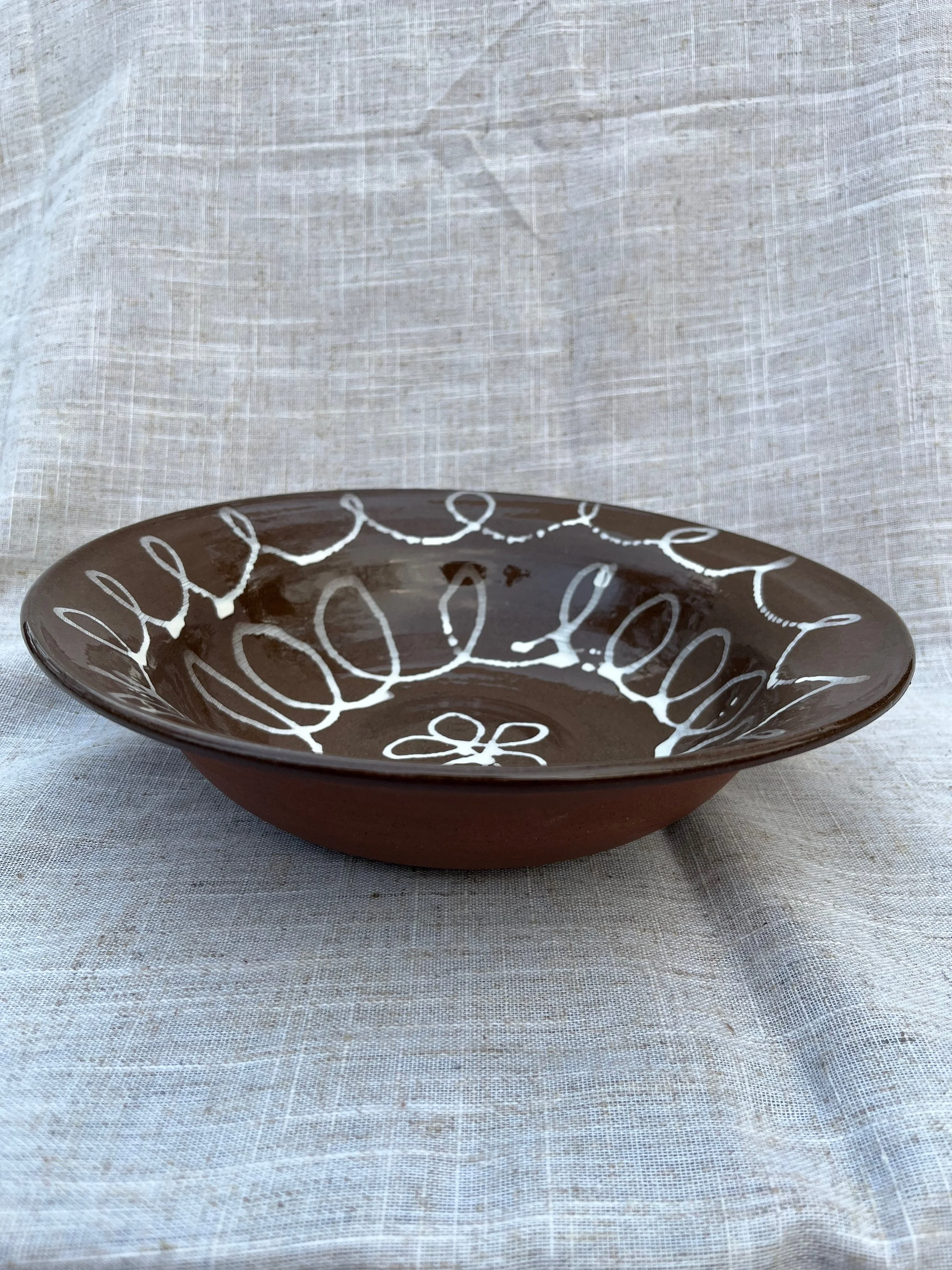 Large Loopy Terracotta Sharing Bowl