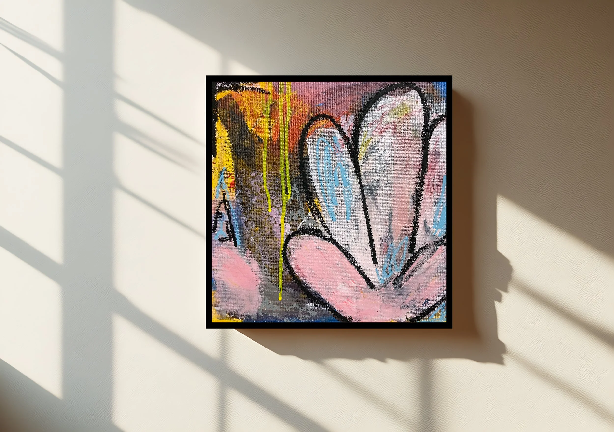 Street – Ausdrucksstarker abstrakter Kunstdruck voller Spannung und Wärme