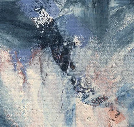 Detail des abstrakt-expressiven Gemäldes „Invisible“ von AnnHo Arts
