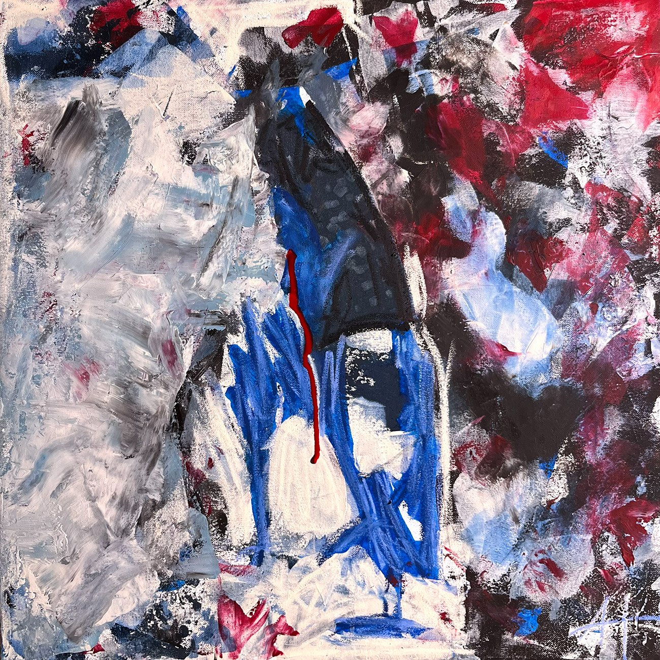 Abstrakt-expressives Gemälde Bloody Cry