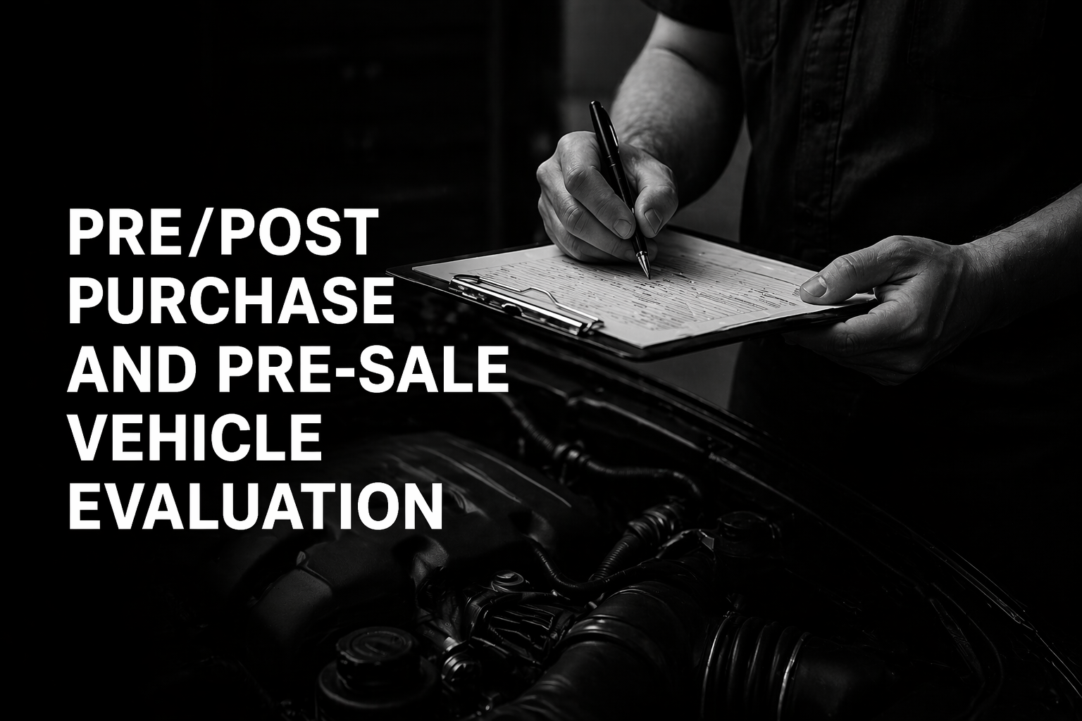 Pre/Post Purchase and Pre-Sale Vehicle Evaluation
