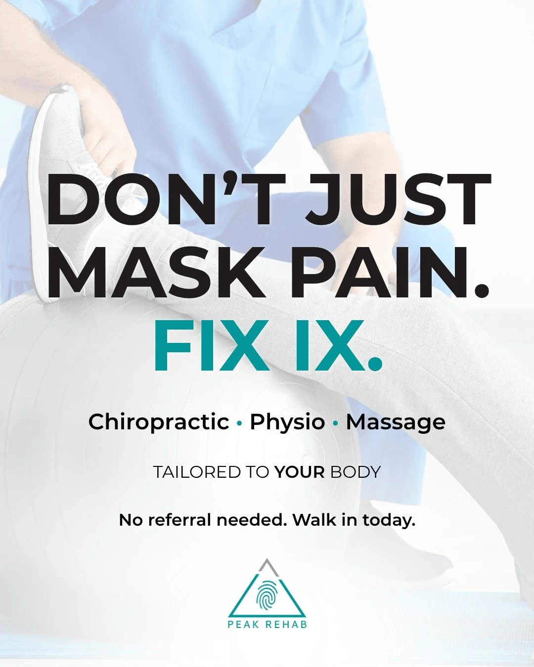 Most people aren&rsquo;t fixing their pain&hellip; they&rsquo;re just managing it.

Quick stretches. Temporary relief.
And then it comes back - again and again.

At Peak Rehab, we focus on the root cause so you don&rsquo;t have to keep starting over.