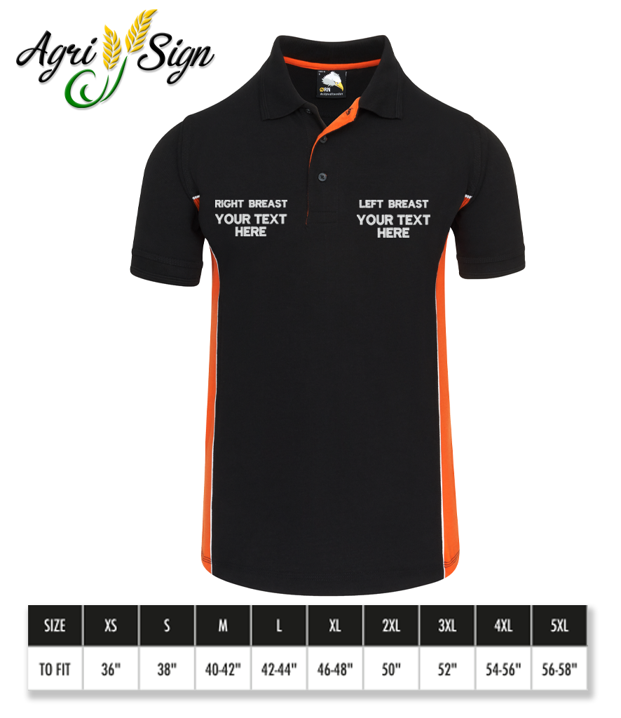 ORN Silverswift Polo Shirt black orange.png