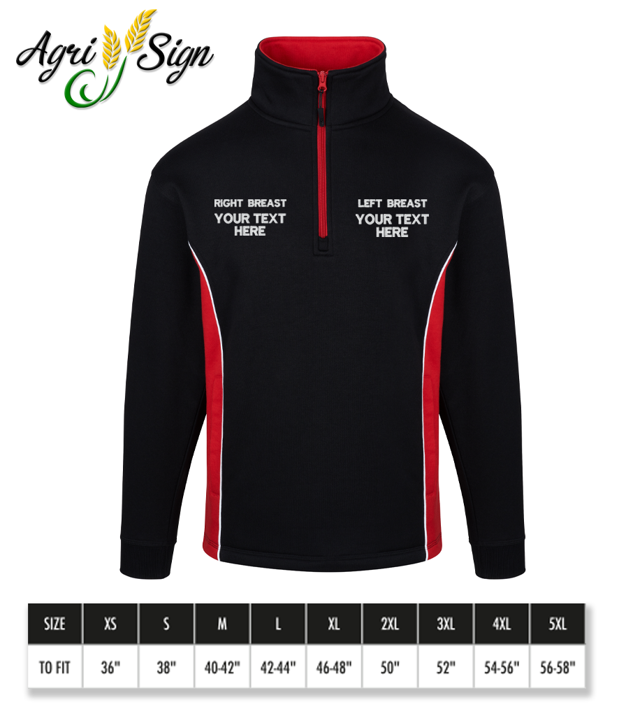 AVOCET QUARTER ZIP BLACK RED.png