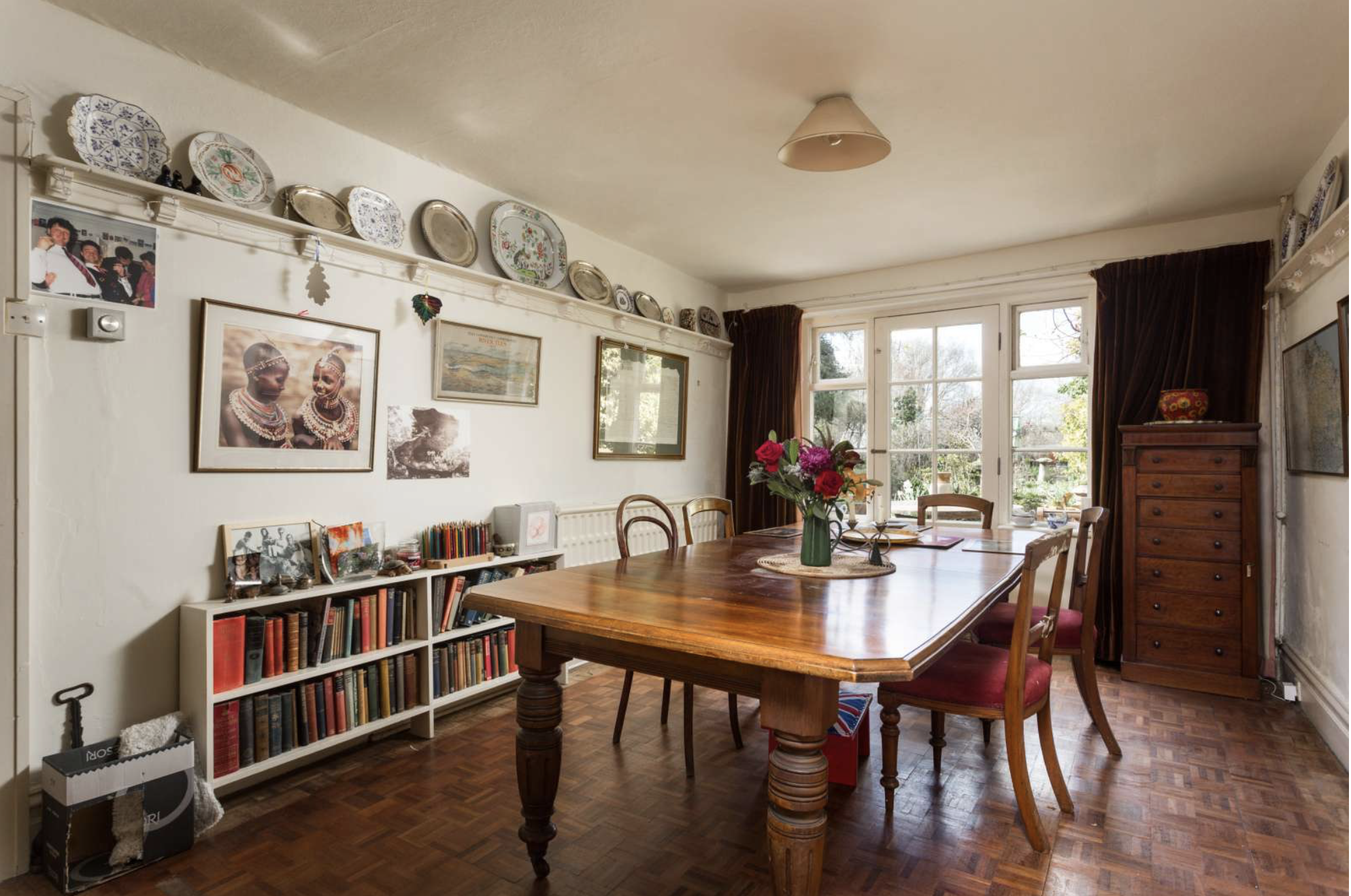 Shared dining space in the main house