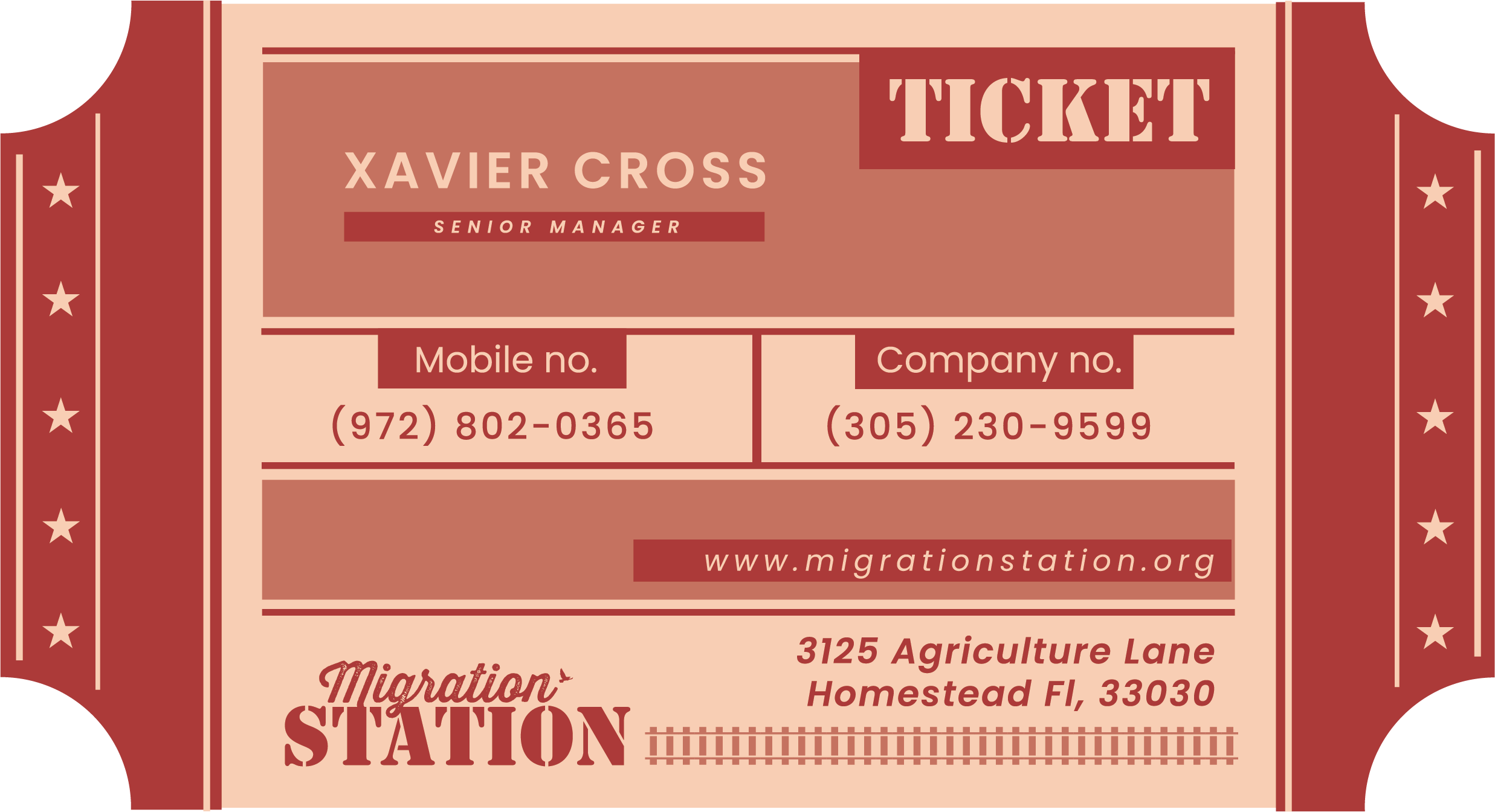 Business Card: Back (Red)
