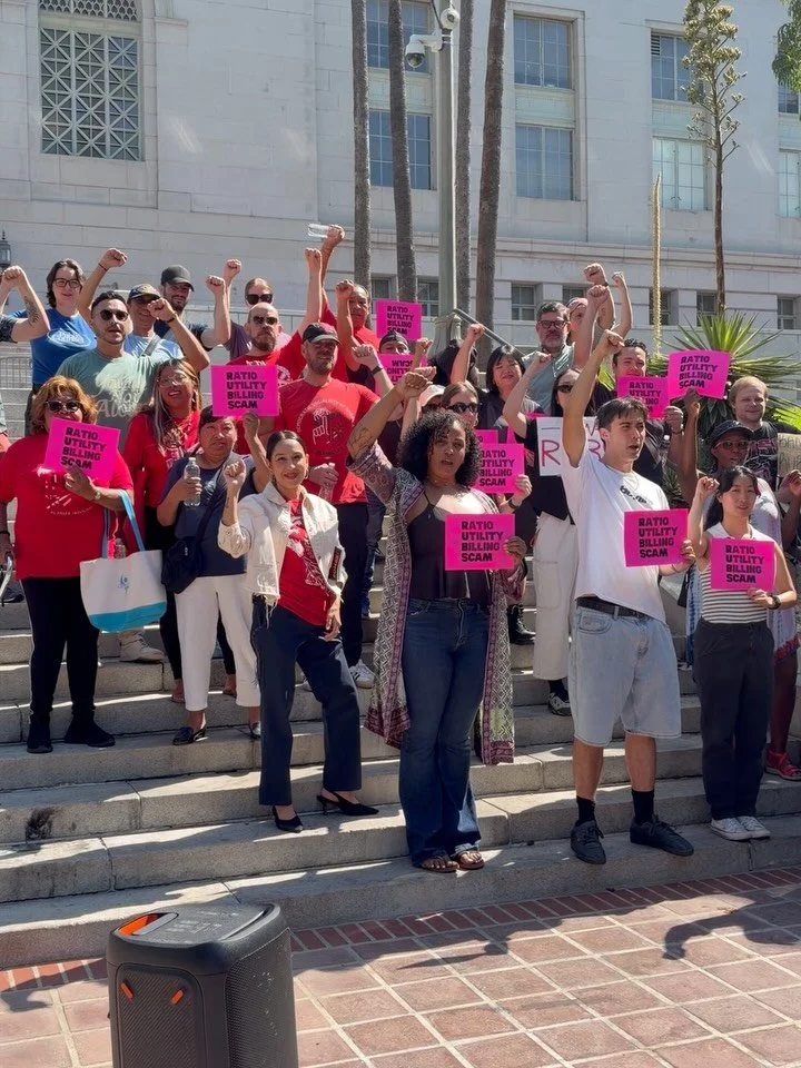 Leaders from the Virgil Square Tenants Association @vsta140 in CD1, Hampshire Place Tenants Association in CD10, Park La Brea Residents Association in CD5, and Hope + Flower and Wyvernwood Tenants Associations in CD14 rallied this week to demand that