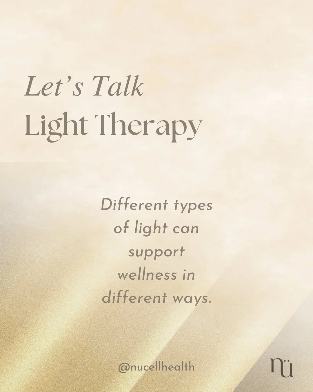Let&rsquo;s Talk Light Therapy💡
 
From mood to sleep to recovery, light plays a bigger role in your health than you might realize. Whether it&rsquo;s bright lamps for Seasonal Affective Disorder, red, infrared, or first light therapy, each works wit