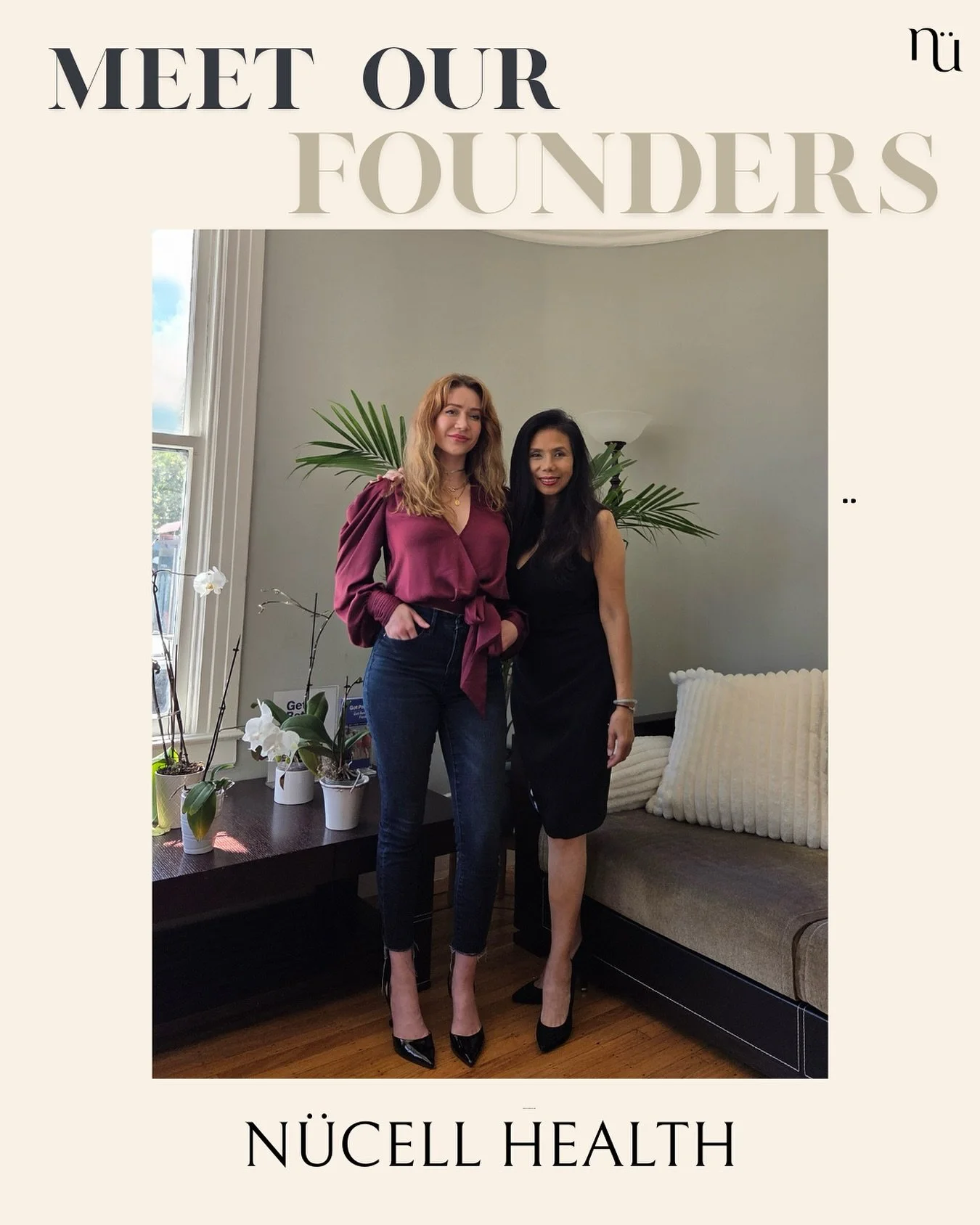 Meet Our Founders ✨

Dr. Sherry Fong and Cezanne Bianco are the heart of N&uuml;cell Health. Together, they&rsquo;ve created a wellness center built with a results-driven and non-invasive approach for biohackers, athletes, and anyone managing chronic