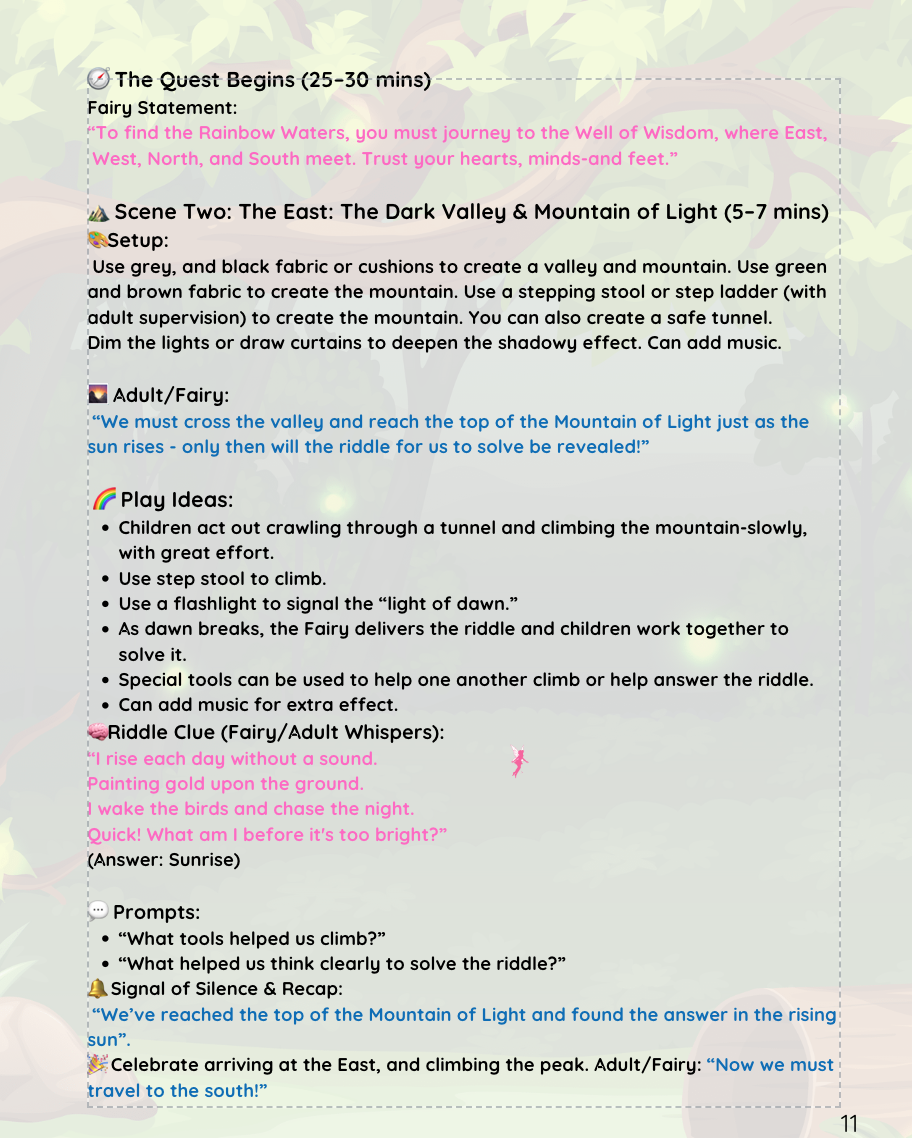 Excerpt from Rainbow Waters Script Guide