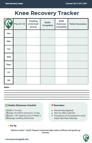 Knee Replacement Recovery Timeline (Weeks 0–4): What to Expect After ...