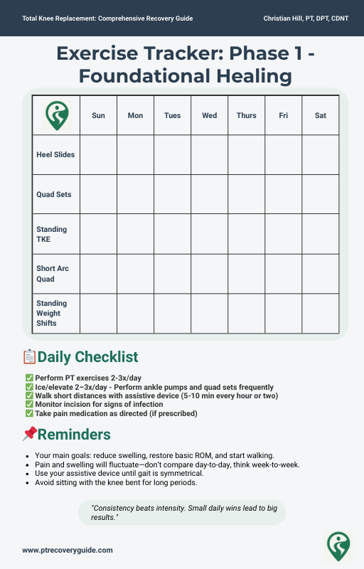 Comprehensive Total Knee Replacement Recovery Guide — PT Recovery Guide