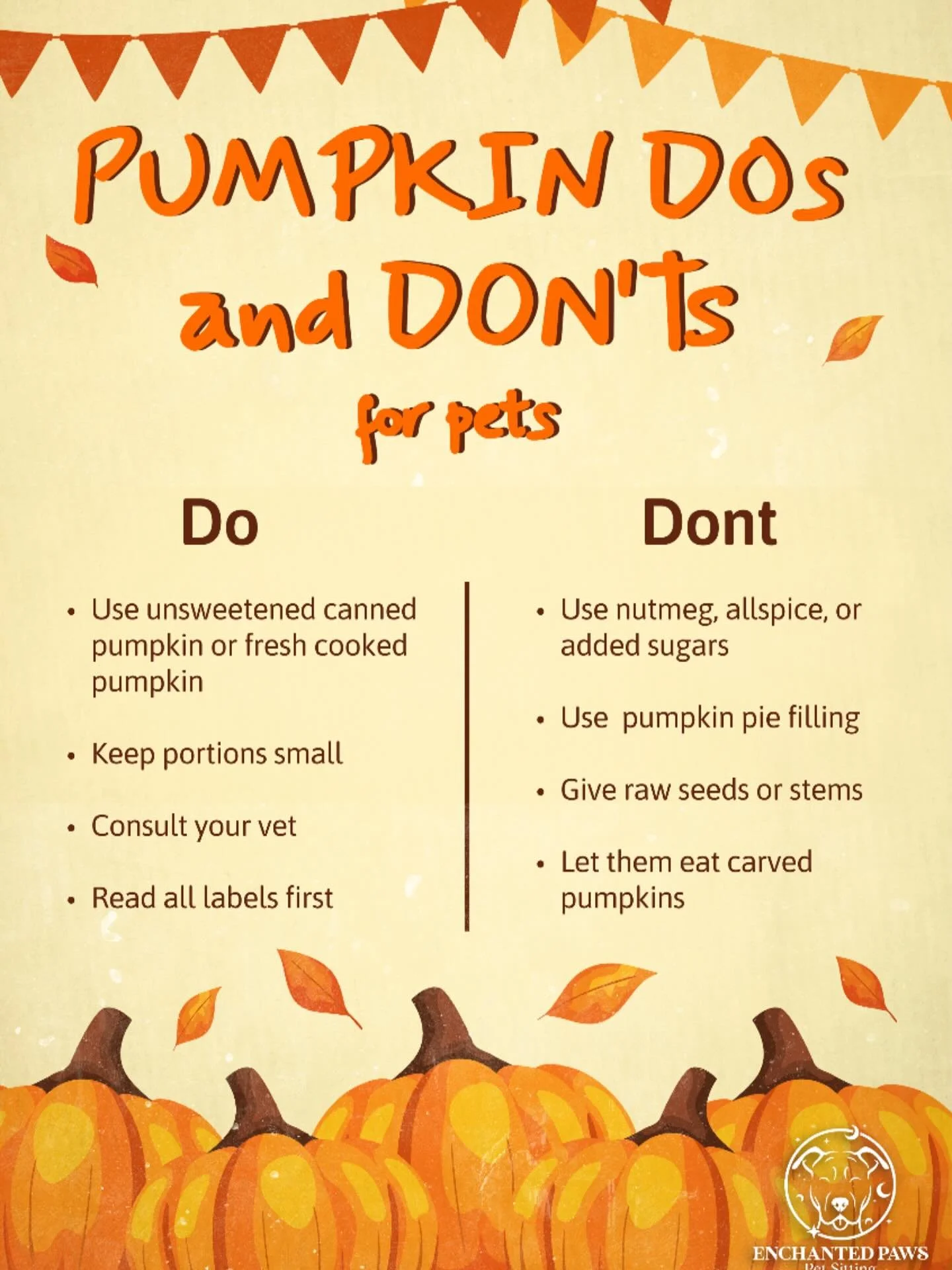 Pumpkin Dos and Don&rsquo;ts: If you&rsquo;re getting your pet into the festive mood with pumpkin in their diet, make sure you follow these rules to avoid illness.

#pumpkin #pettreats #fall #petsofinstagram