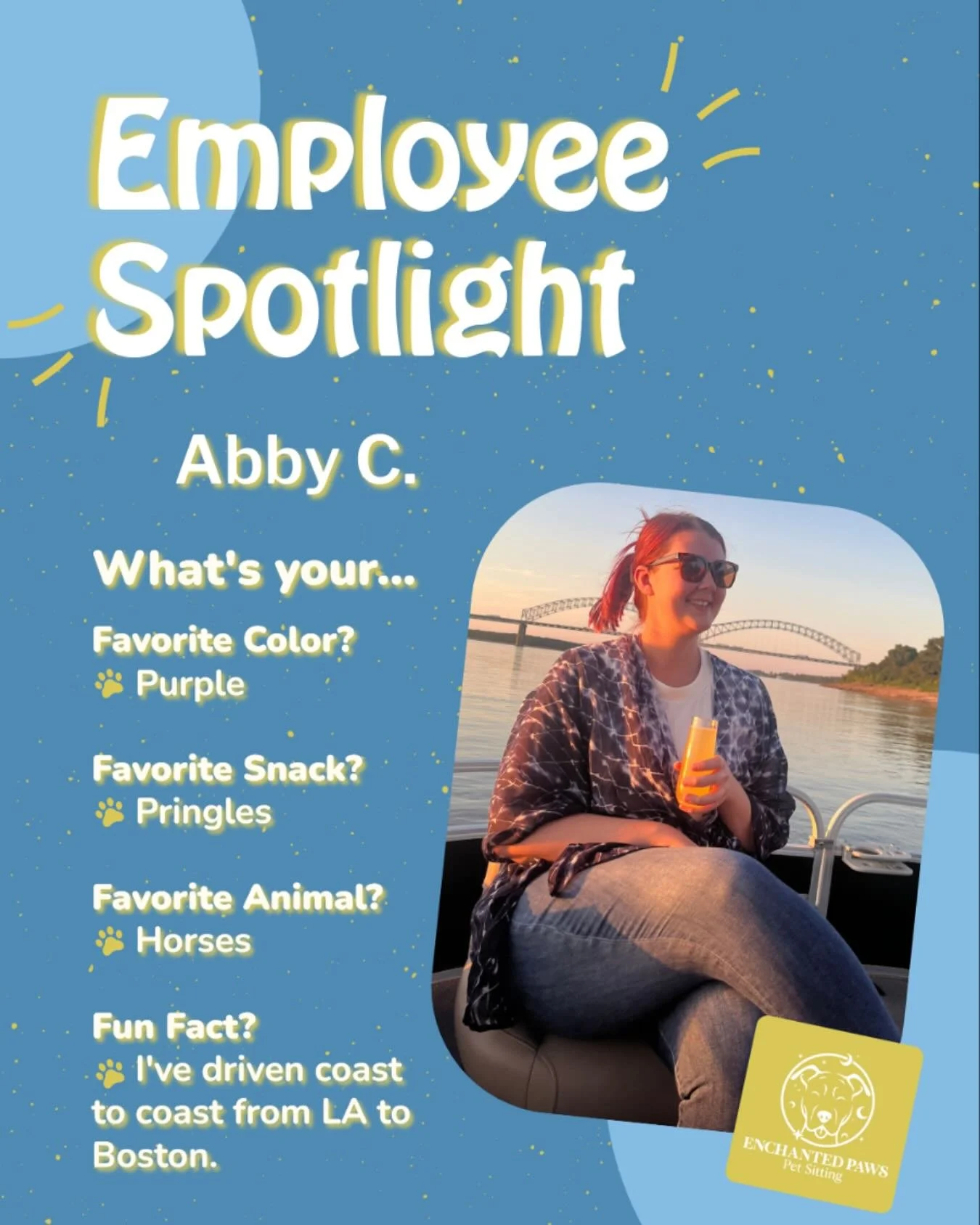 Meet the team!

Everyone say hello to Abby!

Check out some of her favorite things. She is one of our most seasoned dog walkers!

#petsittingmemphis #dogwalkersofinsta #meettheteam #petsofmemphis