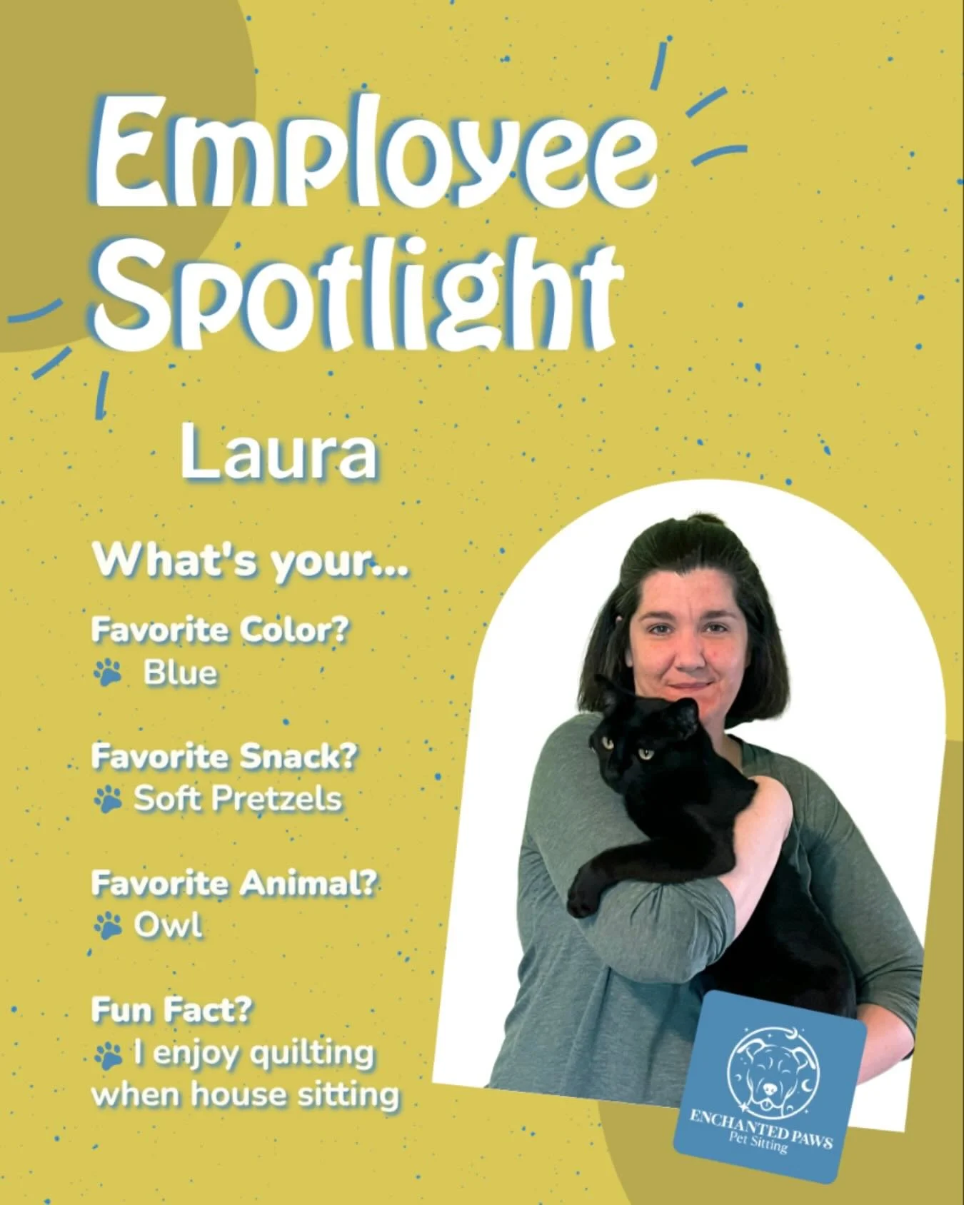 Meet the team!

Everyone say hi to Laura!

She is our resident cat lover. Check out a few of her favorite things and what she does to stay busy while house sitting. 😻

#petsittingmemphis #catlover #meettheteam #petsofmemphis