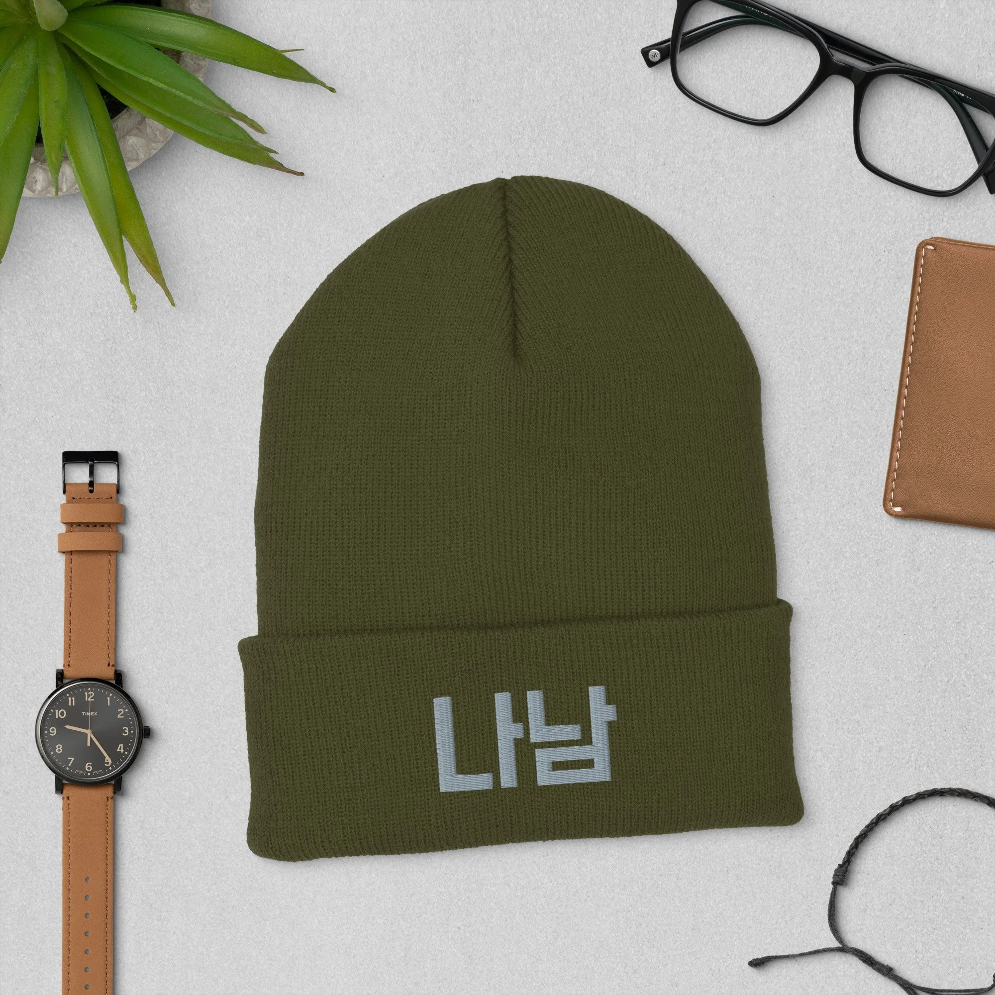 cuffed-beanie-olive-front-693e867de7a97.jpg
