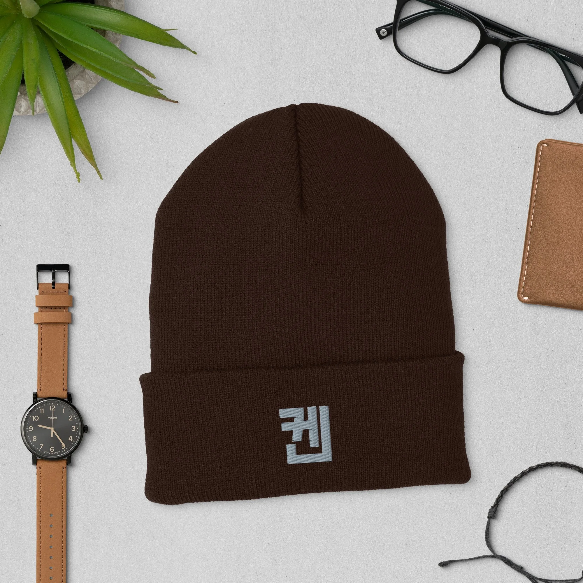 cuffed-beanie-brown-front-693e86a7055a4.jpg