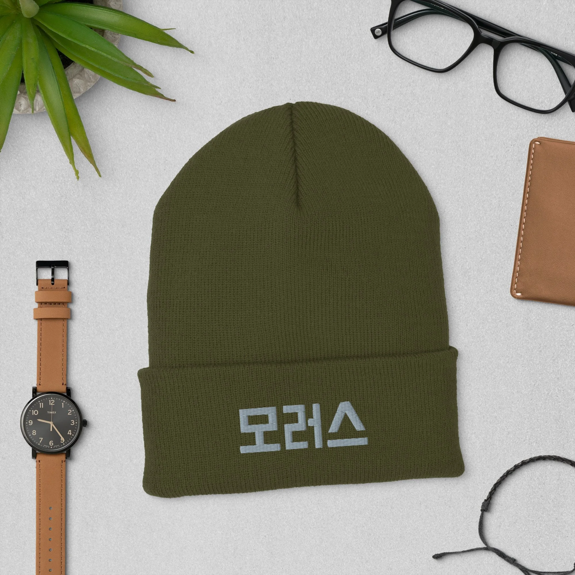 cuffed-beanie-olive-front-693e8733cf619.jpg