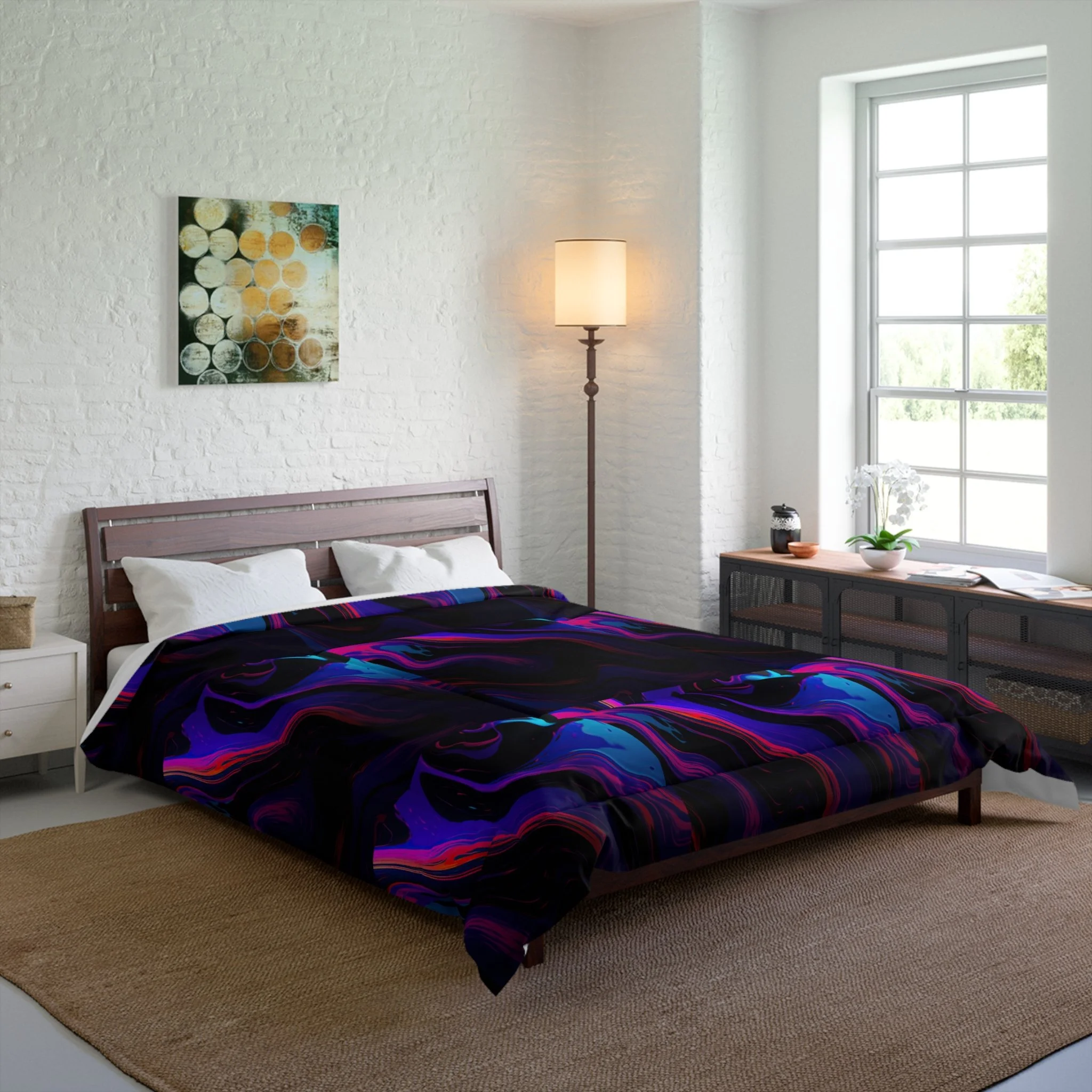 Vibrant Abstract Comforter – Cozy Home Decor for Modern Bedrooms