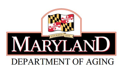 Maryland Department of Aging logo with Maryland state flag emblem