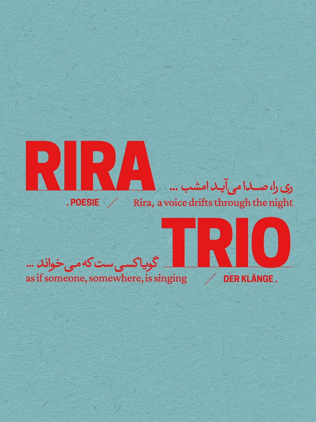 You are warmly invited ✨
Borderless Creatures isn&rsquo;t about genres. It&rsquo;s about people, stories, and sound that connects.

Join us for RIRA TRIO &ndash; Poesie der Kl&auml;nge,
with Mahan Mirarab, Misagh Joolaee, and Bj&ouml;rn Meyer.

Toget