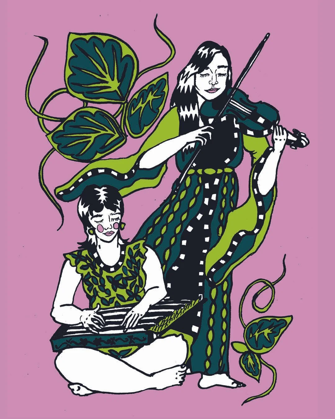 Qanun, Violin (GR, DE)
-
Nafsika Gkotzamani & Felicitas Arnold are Berlin-based musicians whose work connects traditional musical influences with contemporary and experimental performance. Nafsika Gkotzamani is a qanun player active in projects drawi