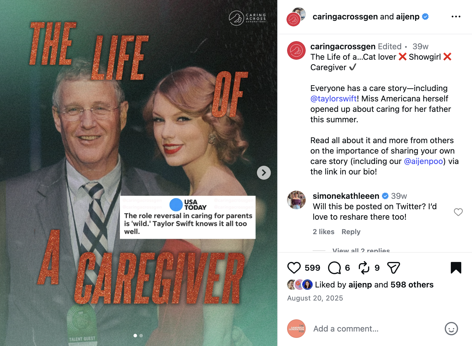 Taylor Swift Caregiving