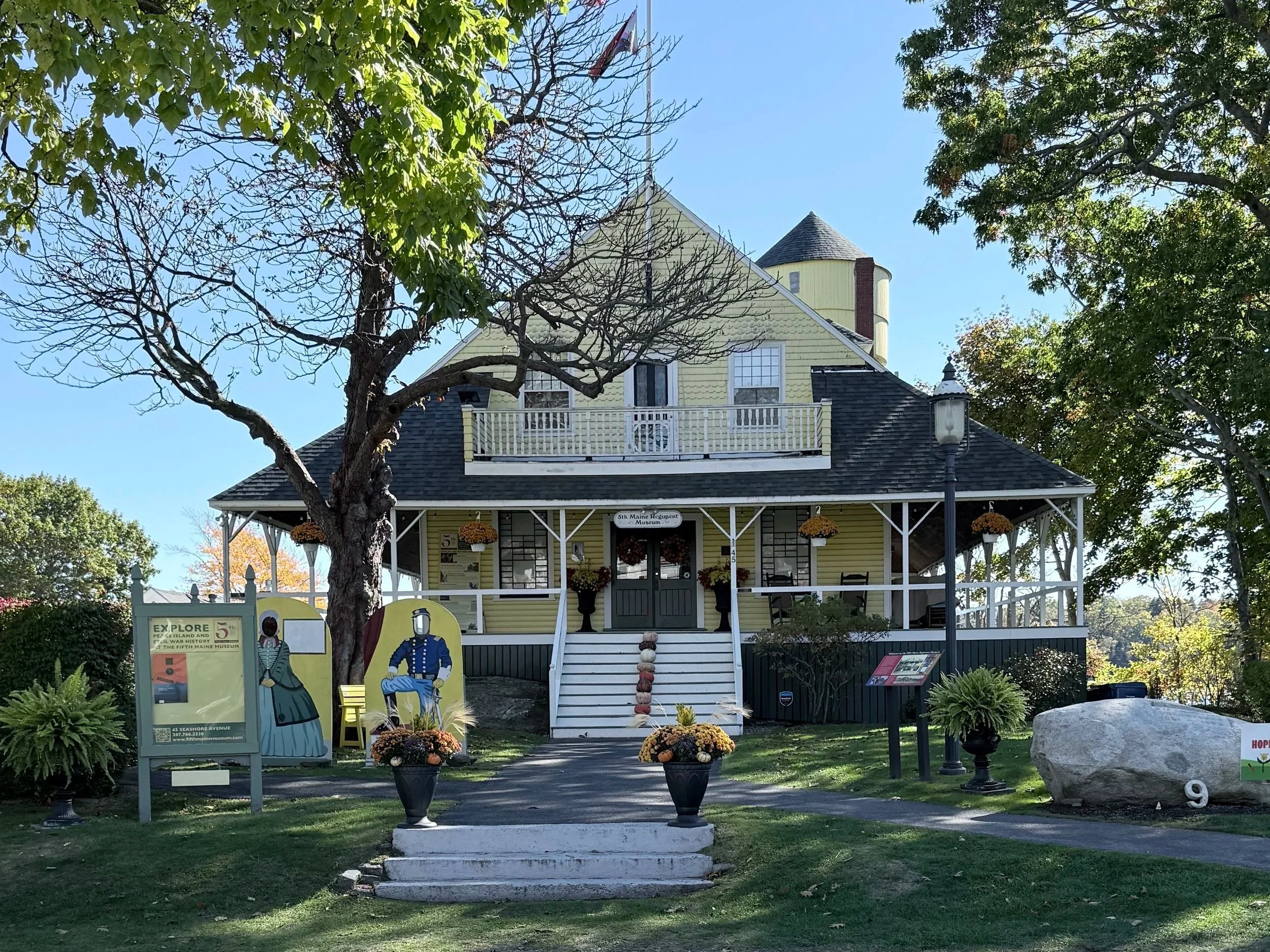 The Fifth Maine Regiment Museum is an interesting stop on your bicycle from Brad & Wyatt’s Island Bike Rental on Peaks Island.