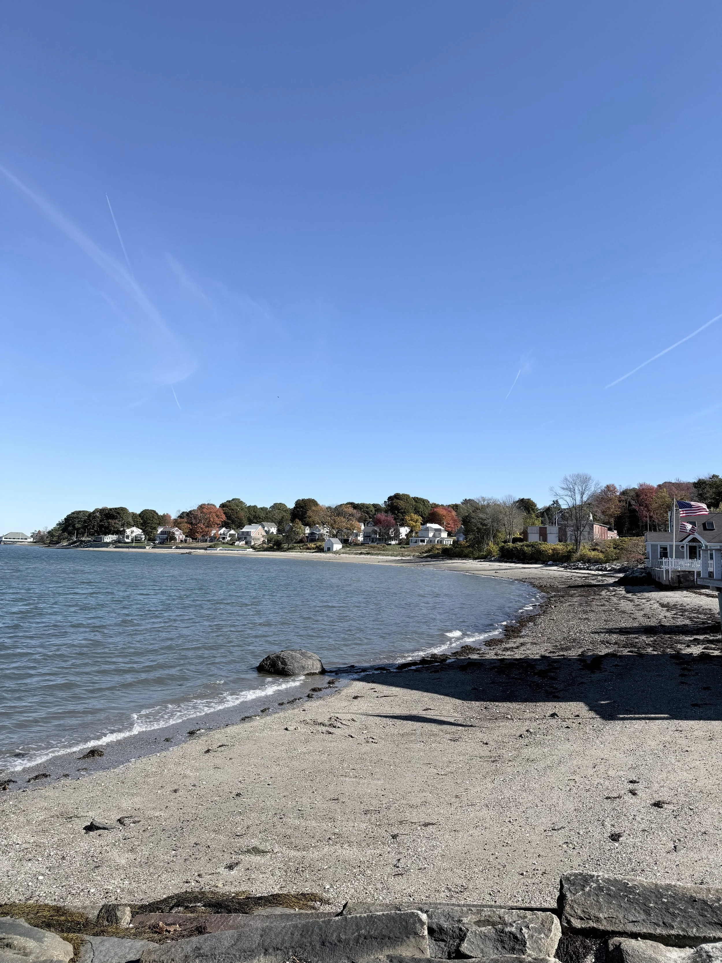 Centennial Beach is a relaxing stop on your bicycle from Brad & Wyatt’s Island Bike Rental on Peaks Island.