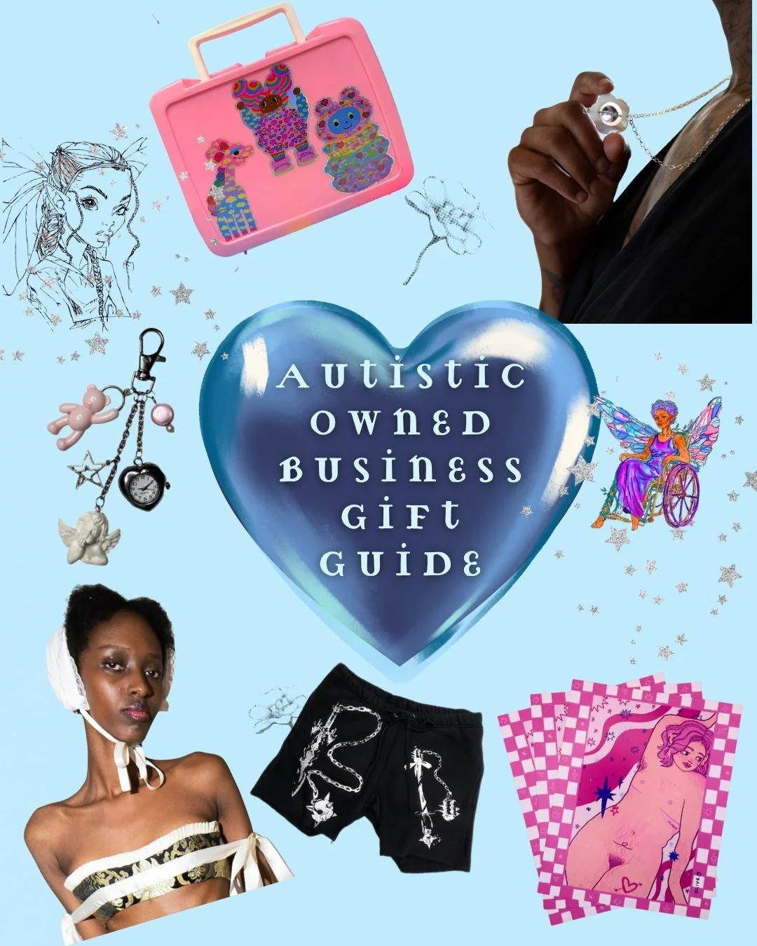 Some chic items all from Autistic-Owned Small Businesses and Artists. Share your favorite autistic-owned business in the comments !