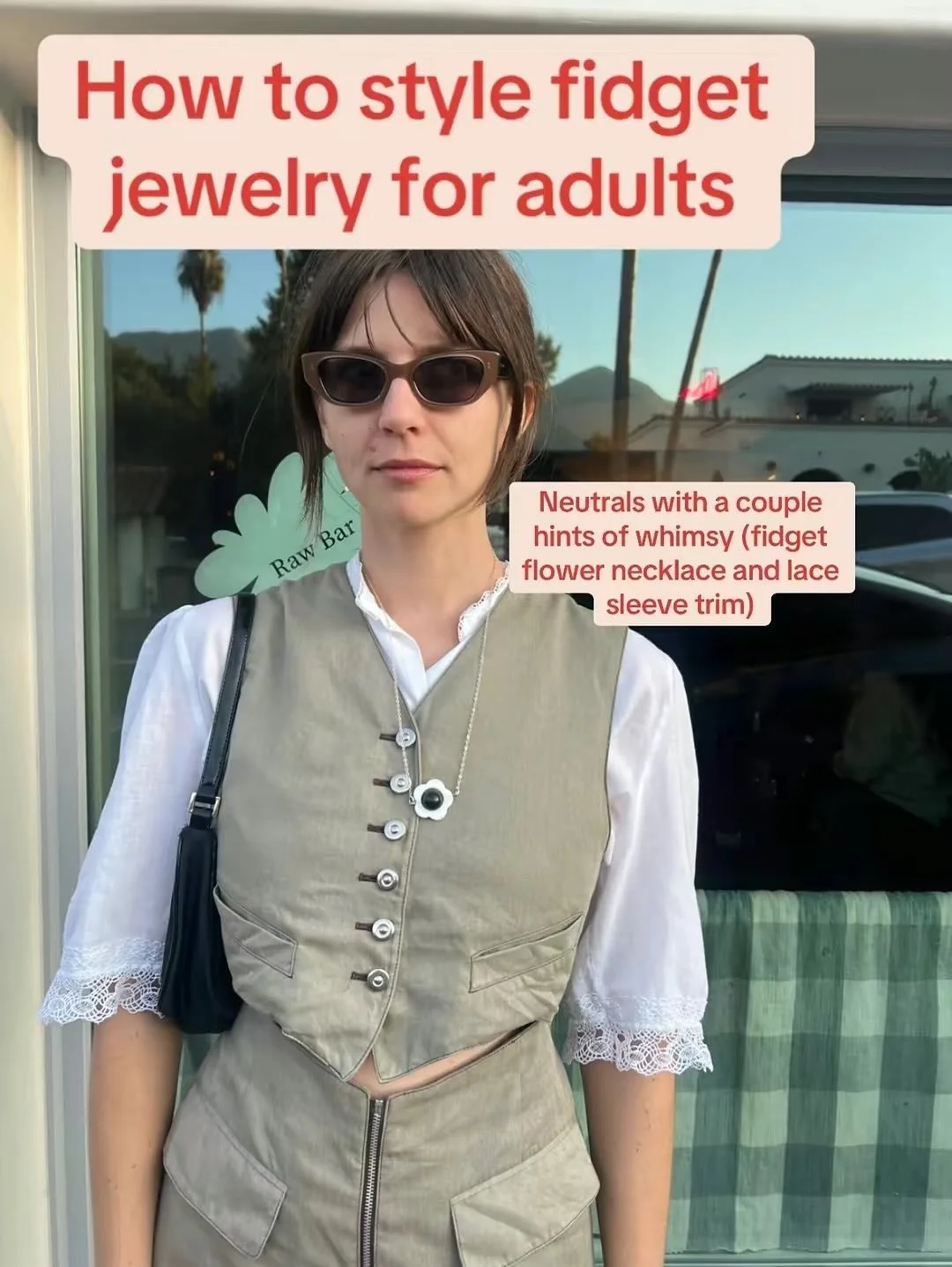 How to style fidget jewelry for adults 🌸🌻🌼 #howtostyle #jewelrystyling #fidgetjewelry #autisticadult #neurodivergentfashion