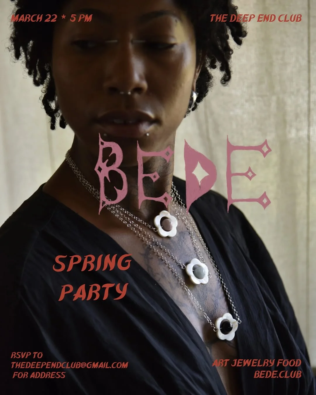 Come hang out with me @thedeependclub on a late Sunday afternoon at my spring party! I will have one of a kind pieces not available on my website and charms to customize in person! Snacks, art, music, jewelry, friends. March 22 at 5 pm . Location in 