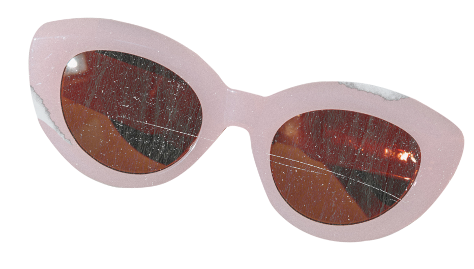 decorative element: Pink sunglasses