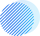 Blue sphere with gradient shading and diagonal lines